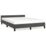 Estructura cama con cabecero terciopelo gris oscuro 140x200 cm de vidaXL, Camas y somieres - Ref: Foro24-347574, Precio: 118,...