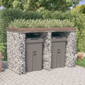 Gabion wall for garbage container iron 192x91x120 cm by vidaXL, Waste container supports - Ref: Foro24-151336, Price: 244,67 ...