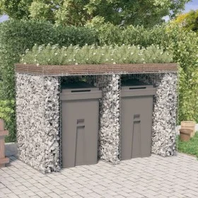 Gabion wall for garbage container iron 192x91x120 cm by vidaXL, Waste container supports - Ref: Foro24-151336, Price: 239,83 ...