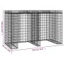 Gabion wall for garbage container iron 192x91x120 cm by vidaXL, Waste container supports - Ref: Foro24-151336, Price: 239,83 ...