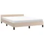 Cappuccino synthetic leather headboard bed frame 140x200cm by vidaXL, Beds and slatted bases - Ref: Foro24-347506, Price: 120...