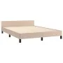 Cappuccino synthetic leather headboard bed frame 140x200cm by vidaXL, Beds and slatted bases - Ref: Foro24-347506, Price: 120...