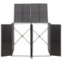 Shed for 2 PE rattan garbage containers 140x80x117cm by vidaXL, Waste container supports - Ref: Foro24-319861, Price: 170,07 ...