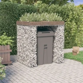 Gabion wall for iron garbage container 110x91x120 cm by vidaXL, Waste container supports - Ref: Foro24-151335, Price: 123,88 ...