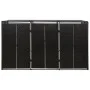 Shed for 3 PE rattan garbage containers 207x80x117 cm by vidaXL, Waste container supports - Ref: Foro24-319862, Price: 236,74...