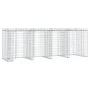 Gabionenwand für Müllcontainer aus Eisen 350x91x120 cm von vidaXL, Halterungen für Abfallbehälter - Ref: Foro24-151338, Preis...