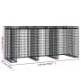 Gabion wall for iron garbage container 270x91x120 cm by vidaXL, Waste container supports - Ref: Foro24-151337, Price: 323,54 ...