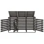 Triple shed with painted pine wood trash cans 210x75x121cm by vidaXL, Waste container supports - Ref: Foro24-315412, Price: 3...