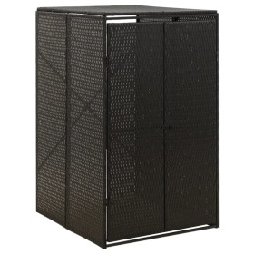 Schuppen für Müllcontainer PE-Rattan 70x80x117 cm von vidaXL, Halterungen für Abfallbehälter - Ref: Foro24-319860, Preis: 109...