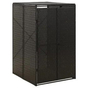 Shed for garbage container PE rattan 70x80x117 cm by vidaXL, Waste container supports - Ref: Foro24-319860, Price: 114,30 €, ...