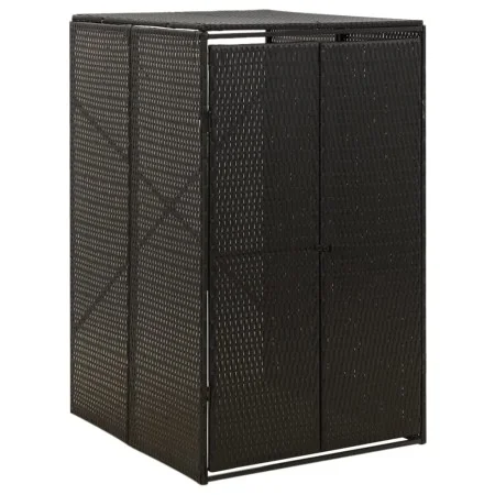 Shed for garbage container PE rattan 70x80x117 cm by vidaXL, Waste container supports - Ref: Foro24-319860, Price: 114,30 €, ...