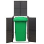 Cobertizo para contenedor de basura ratán PE 70x80x117 cm