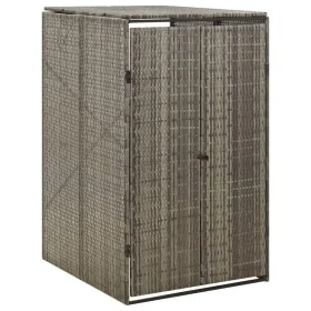 PE grey rattan garbage container shed 70x80x117 cm by vidaXL, Waste container supports - Ref: Foro24-319864, Price: 117,72 €,...