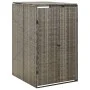 PE grey rattan garbage container shed 70x80x117 cm by vidaXL, Waste container supports - Ref: Foro24-319864, Price: 117,72 €,...