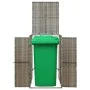PE grey rattan garbage container shed 70x80x117 cm by vidaXL, Waste container supports - Ref: Foro24-319864, Price: 117,72 €,...