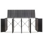 Schuppen für 4 PE-Rattan-Müllcontainer 274x80x117 cm von vidaXL, Halterungen für Abfallbehälter - Ref: Foro24-319863, Preis: ...