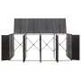Shed for 4 PE rattan garbage containers 274x80x117 cm by vidaXL, Waste container supports - Ref: Foro24-319863, Price: 306,14...