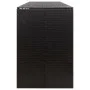 Shed for 4 PE rattan garbage containers 274x80x117 cm by vidaXL, Waste container supports - Ref: Foro24-319863, Price: 306,14...