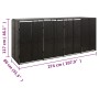Schuppen für 4 PE-Rattan-Müllcontainer 274x80x117 cm von vidaXL, Halterungen für Abfallbehälter - Ref: Foro24-319863, Preis: ...