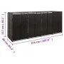 Shed for 4 PE rattan garbage containers 274x80x117 cm by vidaXL, Waste container supports - Ref: Foro24-319863, Price: 306,14...