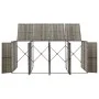 Shed with 4 gray PE rattan garbage containers 274x80x117 cm by vidaXL, Waste container supports - Ref: Foro24-319867, Price: ...