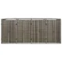 Shed with 4 gray PE rattan garbage containers 274x80x117 cm by vidaXL, Waste container supports - Ref: Foro24-319867, Price: ...