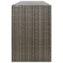 Cobertizo 4 contenedores de basura ratán PE gris 274x80x117 cm de vidaXL, Soportes para contenedores de residuos - Ref: Foro2...