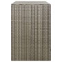 Shed for 2 gray PE rattan garbage containers 140x80x117cm by vidaXL, Waste container supports - Ref: Foro24-319865, Price: 16...