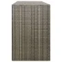 Shed for 3 gray PE rattan garbage containers 207x80x117 cm by vidaXL, Waste container supports - Ref: Foro24-319866, Price: 2...