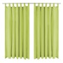 Cortinas de micro-raso con bucles 2 unidades 140x175cm verde by vidaXL, Curtains and curtains - Ref: Foro24-132222, Price: 28...