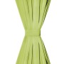 Mikro-Satin-Vorhänge mit Schlaufen, 2 Stück, 140x175cm, grün. von vidaXL, Vorhänge und Gardinen - Ref: Foro24-132222, Preis: ...