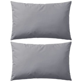 Outdoor-Kissen 2 Einheiten 60x40 cm grau von vidaXL, Kissen - Ref: Foro24-132304, Preis: 34,61 €, Rabatt: %