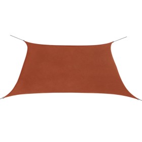 Toldo de vela cuadrado de tela Oxford 2x2 m terracotta