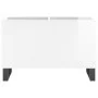 Mueble discos madera contrachapada blanco brillo 74,5x38x48 cm de vidaXL, Almacenamiento para CD y DVD - Ref: Foro24-831734, ...
