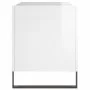 Mueble discos madera contrachapada blanco brillo 74,5x38x48 cm de vidaXL, Almacenamiento para CD y DVD - Ref: Foro24-831734, ...