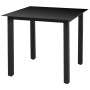 Black aluminum and glass garden table 80x80x74 cm by vidaXL, Garden tables - Ref: Foro24-42787, Price: 141,76 €, Discount: %