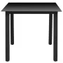 Black aluminum and glass garden table 80x80x74 cm by vidaXL, Garden tables - Ref: Foro24-42787, Price: 139,59 €, Discount: %