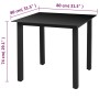 Black aluminum and glass garden table 80x80x74 cm by vidaXL, Garden tables - Ref: Foro24-42787, Price: 141,76 €, Discount: %