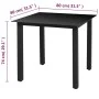 Black aluminum and glass garden table 80x80x74 cm by vidaXL, Garden tables - Ref: Foro24-42787, Price: 139,59 €, Discount: %