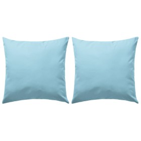 Outdoor cushions 2 units 45x45 cm light blue by vidaXL, Cushions - Ref: Foro24-132298, Price: 33,99 €, Discount: %