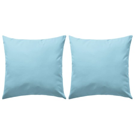 Outdoor-Kissen 2 Stück 45x45 cm hellblau von vidaXL, Kissen - Ref: Foro24-132298, Preis: 33,99 €, Rabatt: %