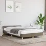 Estructura de cama con cabecero de tela gris taupe 120x200 cm de vidaXL, Camas y somieres - Ref: Foro24-347403, Precio: 116,6...