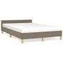 Bettgestell mit Kopfteil aus taupegrauem Stoff 120x200 cm von vidaXL, Betten und Lattenroste - Ref: Foro24-347403, Preis: 118...