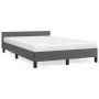 Estructura de cama con cabecero cuero sintético gris 120x200cm de vidaXL, Camas y somieres - Ref: Foro24-347493, Precio: 155,...