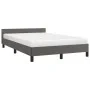 Bed frame with headboard gray synthetic leather 120x200cm by vidaXL, Beds and slatted bases - Ref: Foro24-347493, Price: 156,...
