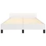 Estructura de cama cabecero cuero sintético blanco 120x200 cm de vidaXL, Camas y somieres - Ref: Foro24-347490, Precio: 104,5...