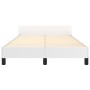 White synthetic leather headboard bed frame 120x200 cm by vidaXL, Beds and slatted bases - Ref: Foro24-347490, Price: 106,02 ...