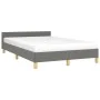 Bed frame with headboard in dark gray fabric 120x200 cm by vidaXL, Beds and slatted bases - Ref: Foro24-347400, Price: 106,00...