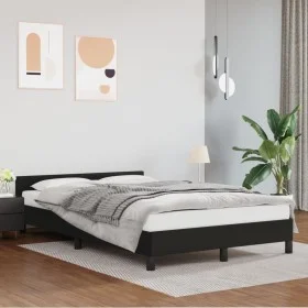 Bed frame with headboard black synthetic leather 120x200cm by vidaXL, Beds and slatted bases - Ref: Foro24-347489, Price: 130...