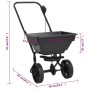 Carrito de mano esparcidor de sal PVC y acero 92x46x70 cm 15 L